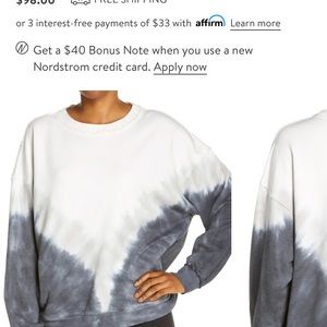 Free People ombré tie dye metti crew size small!